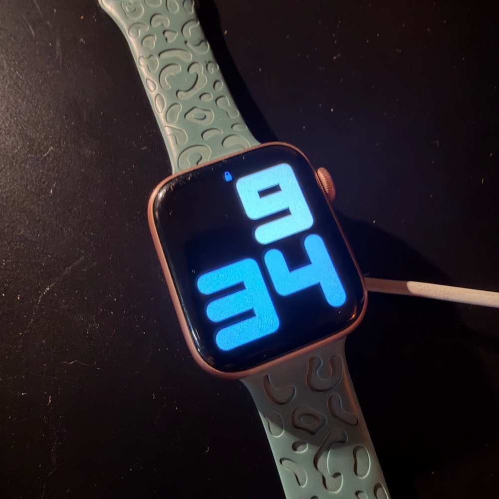 Apple Smartwatch with Teal Band and Gold Case - Picture 6 of 6